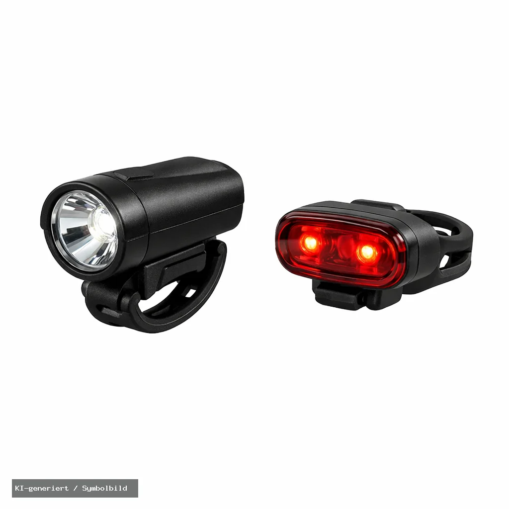 Fahrradleuchten-Set, StVZO-zugelassen, LED